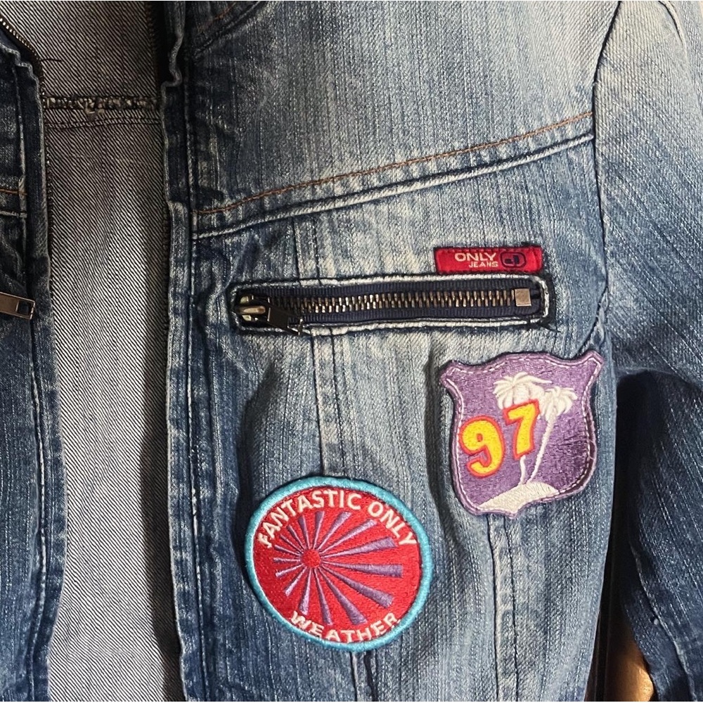 Only Jeans Patchwork Denim Jacket - image 3